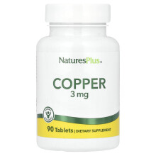 NaturesPlus, Kopper, 3 mg, 90 Tabletter