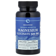Nobi Nutrition, Magnézium Glicinát, Maximális Felszívódás, 120 Kapszula (250 mg per Kapszula)