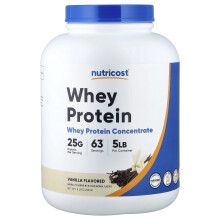 NutraCost, Whey Protein Konzentrat, Vanille, 5 lb (2,268 g)