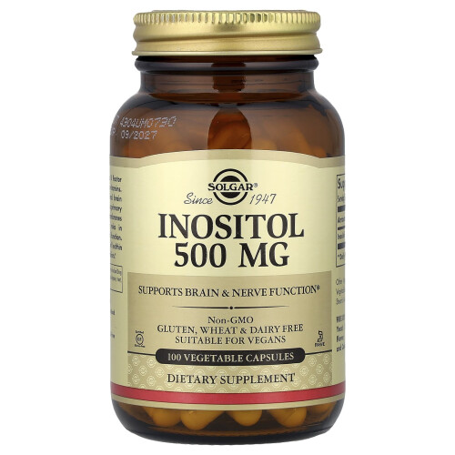 Solgar Solgar, Ινοσιτόλη, 500 mg, 100 Βοτανογενούς Καψούλες