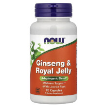 NOW Foods, Ginseng & Koningin-Bijen, 90 Veg Capsules