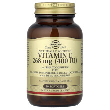 Solgar, Natuurlijk afkomstig Vitamine E, 268 mg (400 IU), 50 Softgels