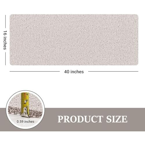 Tapete de Banho Antiderrapante em PVC 40x16 Polegadas 1