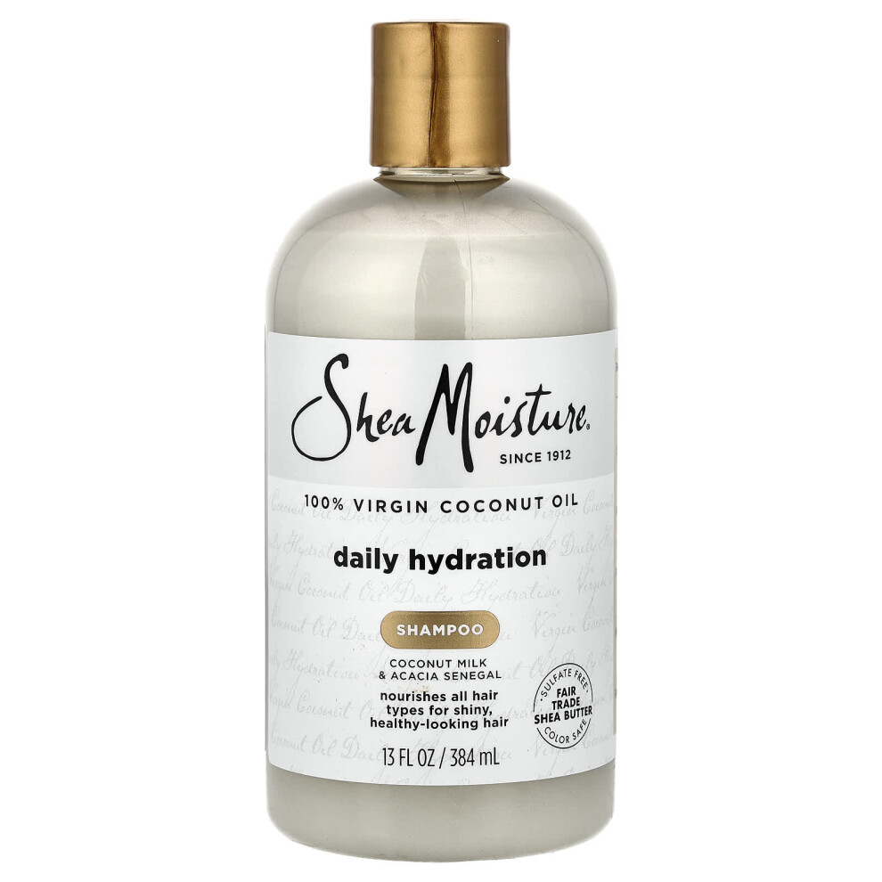 Sheamoisture Shea Moisture 100% Virgin Coconut Oil Daily Hydration Shampoo 13 Oz / 384 Ml - For Dry, Damaged Hair