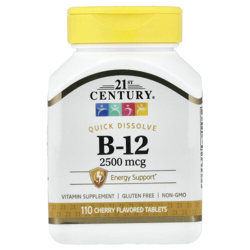 Vitamina B-12, Cireș, 2.500 mcg, 110 Tablete Sublinguale