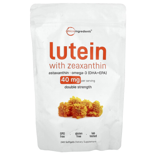 Micro Ingredients, Luteína com Zeaxantina, 240 Softgéis