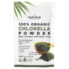 Earth Circle Organics, 100% Biologische Chlorella Poeder, 4 oz (113,4 g)