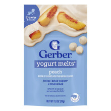 Gerber, Lanches para Bebê, Melt de Iogurte, 8+ Meses, Pêssego, 1 oz (28 g)