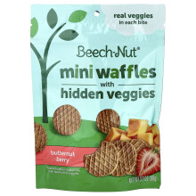 Beech-Nut, Pieneen Lapsen Vohvelit Salamoidettujen Kasvien Kanssa, 12+ Kuukautta, Mielenterä, 3,2 oz (90 g)