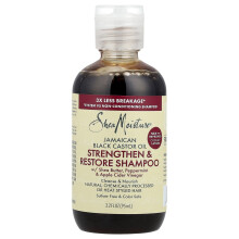 Șampon Strengthen & Restore cu Ulei de Castor Negru Jamaican de SheaMoisture, 3.2 fl oz (95 ml)
