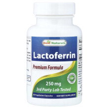 Best Naturals, Laktoferrin, 250 mg, 60 Vegetarian kapsułek