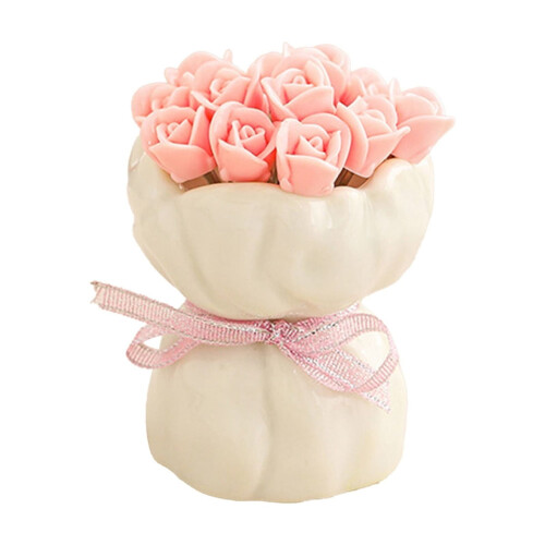 Σετ πιρούνια φρούτων Pink Rose – Πένες κοκτέιλ από ανοξείδωτο ατσάλι με λαβή 1