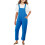 Blue sleeveless onesie jumpsuit with pockets and adjustable 2