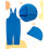 Blue sleeveless onesie jumpsuit with pockets and adjustable 5