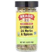 Bragg, Organický, Rozet 24 Bylin a Koření, Bez Soli Sezónní Směs, 1,5 oz (42 g)