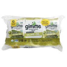 gimMe, Snack di Alga Cotta, Olio d'Oliva Extra Vergine, 6 Pack. 0.17 oz (5 g) Ogni