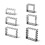 3-Pc Rectangular Scalloped Cookie Cutter Set, Stainless Steel, 0.8" Depth, for Baking & Decorative Pastries 4