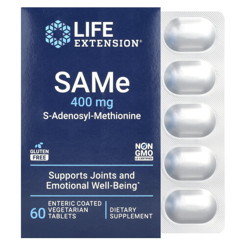 SAMe S-Adenosyl-Methionine, 400mg - 60 enteric coated tabs
