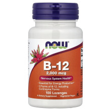 NOW Foods, B-12 2,000 mcg 100 Lekkości