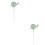 2Pcs Glass Self Watering Plant Devices Green Automatic Waterers 6
