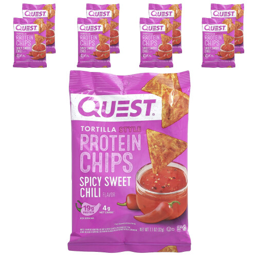 Quest Nutrition, Τορτίλα Στυλ Προτεΐν Τσίπς, ΣπICY Σουέτ Τσάιλι, 8 Σάκε, 1.1 oz (32 g) Κάθε Σάκε