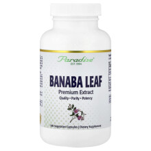 Paradise Herbs, Banaba Levél Extraktus, 180 Vegetáriánus Tabletták (250 mg per Tabletták)