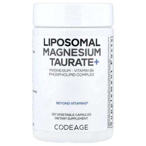 Codeage, Magnesio Liposomale Taurato+, 120 Capsule Vegetali