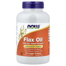 NOW Foods, Flax Olie, 1,000 mg, 120 Veggie Softgels
