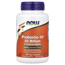 NOW Foods, Probiotico-10, 25 miliardi, 100 Capsule Veg