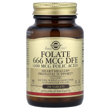 Solgar, Fola, 666 mcg DFE, 250 Tabletek
