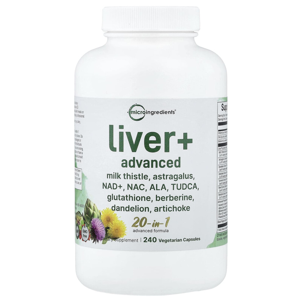 Micro Ingredients , Liver+ Advanced, 240 Vegetarian Capsules