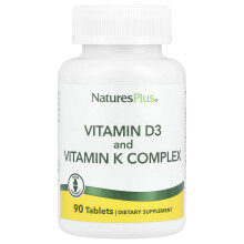 NaturesPlus, Vitamin D3 & K2, 90 Tabletták