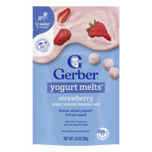 Gerber, Lanches para Bebê, Melt de Iogurte, 8+ Meses, Morango, 1 oz (28 g)
