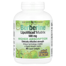 Natural Factors, Berberine LipoMicel Matrix, 500 mg, 90 Vloeibare Zachte Capsules