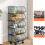 Chariot de rangement pliable à roulettes orange 5