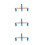 3Pcs Blue Wood Plastic Toy Train Bridge Connector for Track Sets 6