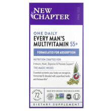 New Chapter, Nowy Chapter, Codzienne Multivitamin dla Mężczyzn 55+, 72 Tabletów