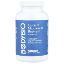 BodyBio, Butirat de Calciu/Magnesium, 250 Capsule Non-GMO