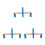3Pcs Blue Wood Plastic Toy Train Bridge Connector for Track Sets 9