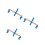 3Pcs Blue Wood Plastic Toy Train Bridge Connector for Track Sets 10