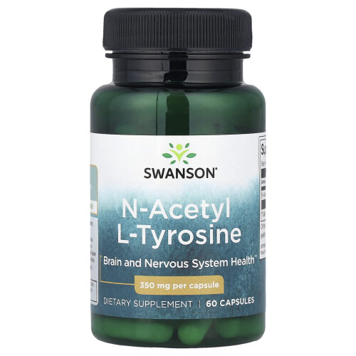 Swanson, L-Tirosina Acetilada, 350 mg, 60 Cápsulas