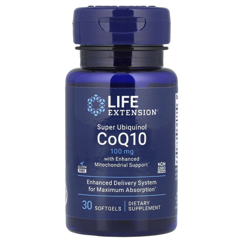 Life Extension, Υπερυψωμένη CoQ10 με Ενισχυμένη Υποστήριξη Μιτοχονδρίων, 100 mg, 30 Μυαλά