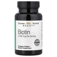 California Gold Nutrition, Biotyna, 10 000 mcg, 90 Softgels
