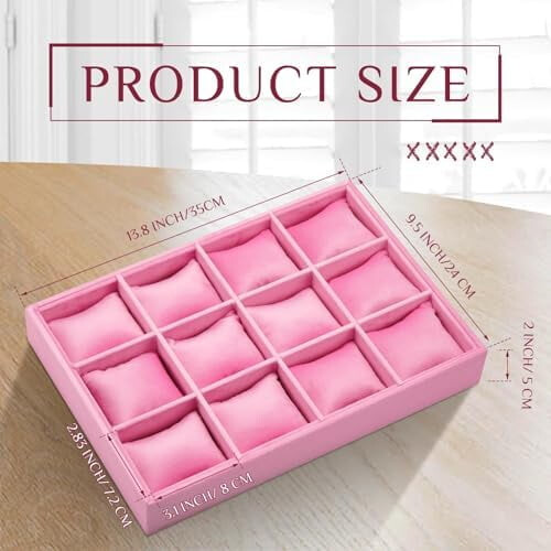 2-pack sammets klockbricka med 12 fack 1