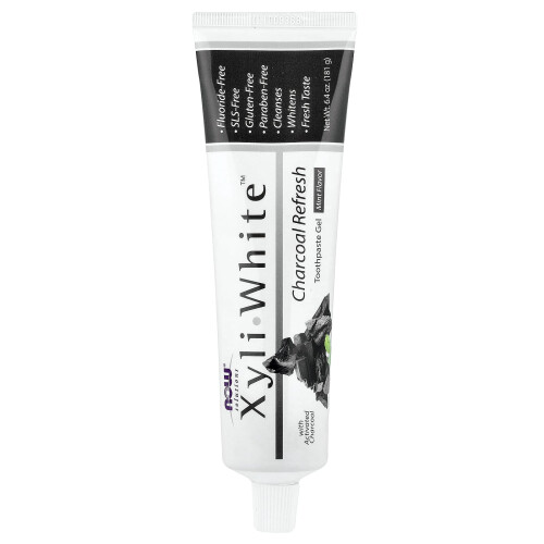 NOW Foods XyliWhite, Charcoal Refresh Toothpaste Gel - 181 grams