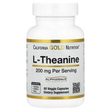 California Gold Nutrition, L-Tyrozyna, Zawierająca AlphaWave, 200 mg, 60 Veggie Capsules