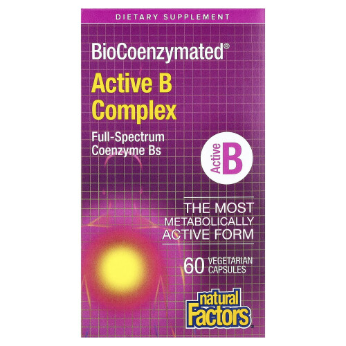 Complex B Bioenzimatizat Natural Factors, 60 Capsule Vegetariene
