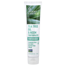 Desert Essence, Tee Puutarhaöljy & Neem Hammastahna, Wintergreen, 6,25 oz (176 g)