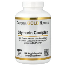 California Gold Nutrition, Silymarin Complex, Milk Thistle Extract Plus Dandelion, Artichoke, Curcumin C3 Complex, Ginger, and BioPerine, 360 Veggie C