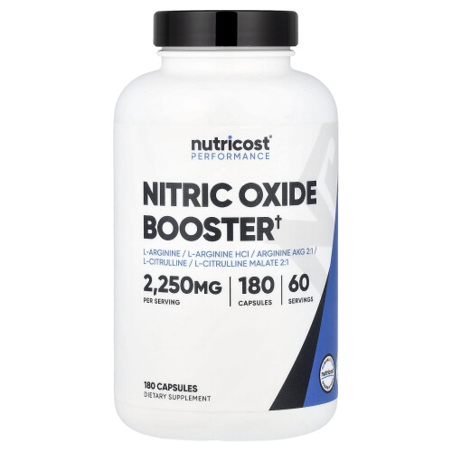 Nutricost, Performance, Aumento de Óxido Nítrico, 180 Cápsulas